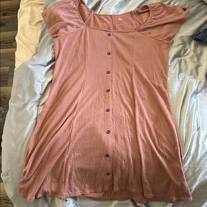 Pink Button-Down Dress